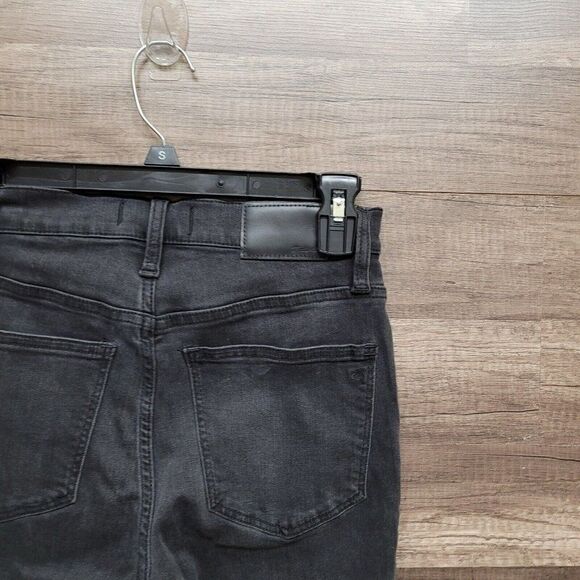 Madewell Roadtripper Jeans Size 25 Womens Black Skinny Mid Rise Charcoal Wash - Picture 10 of 16
